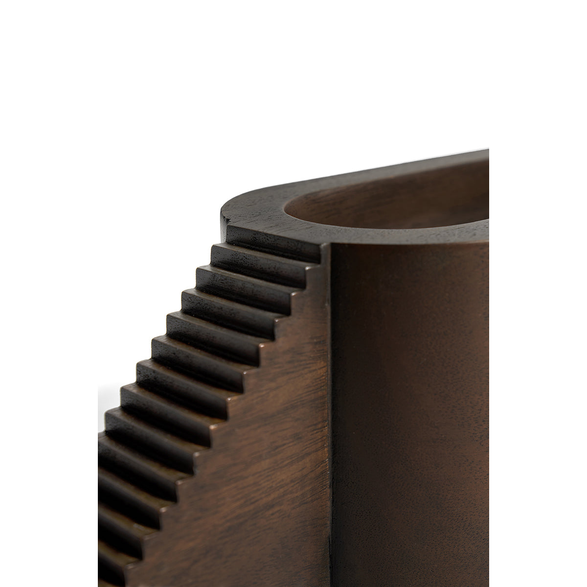 Ethnicraft Berlin Modern Wooden Side Table - Mid-Century Design for Living Room, Bedroom & Office Decor