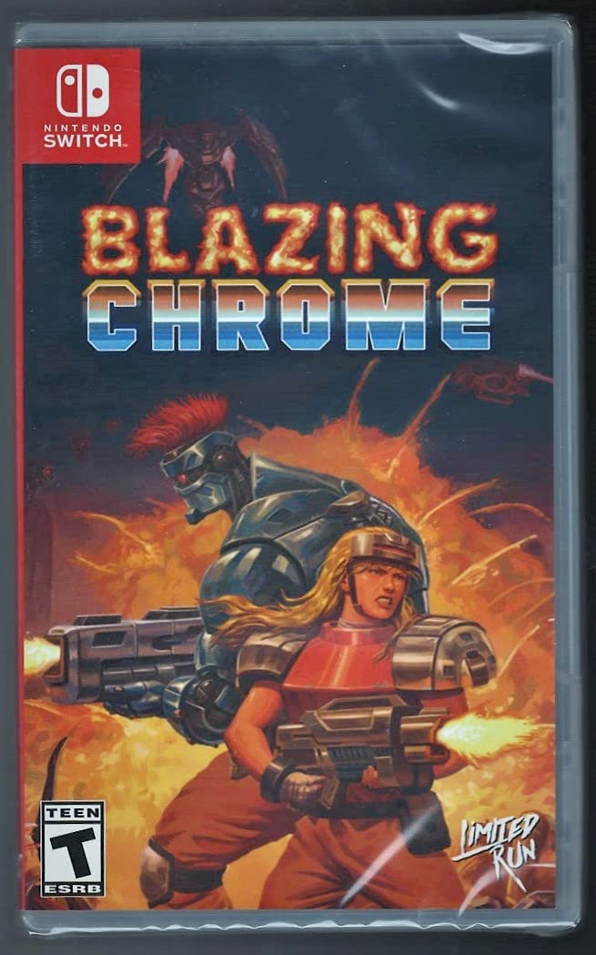 Blazing Chrome for Nintendo Switch - Limited Run Games #48 - Fast-Paced Action Platformer for Retro Gaming Enthusiasts - Perfect for Co-op Play and Nostalgic Arcade Experience