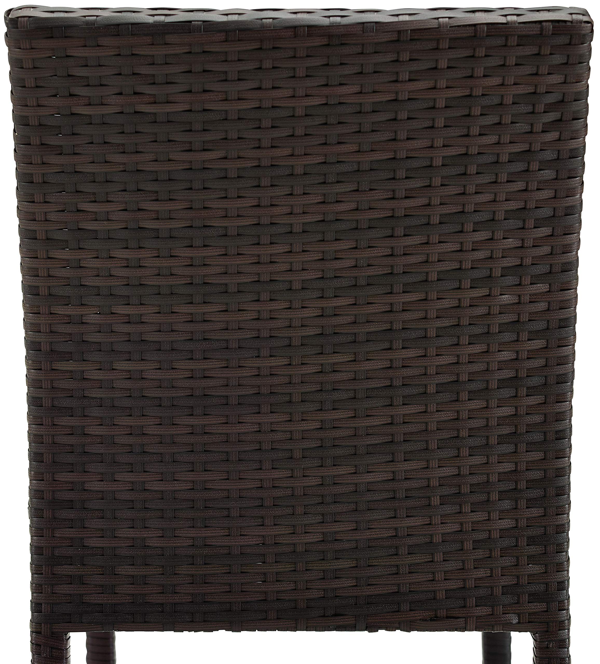 Crosley Furniture Palm Harbor Wicker Outdoor Bar Stools Set of 2 - Brown with Gray Cushion - Patio, Backyard & Balcony Bar Stools for Outdoor Entertaining & Dining