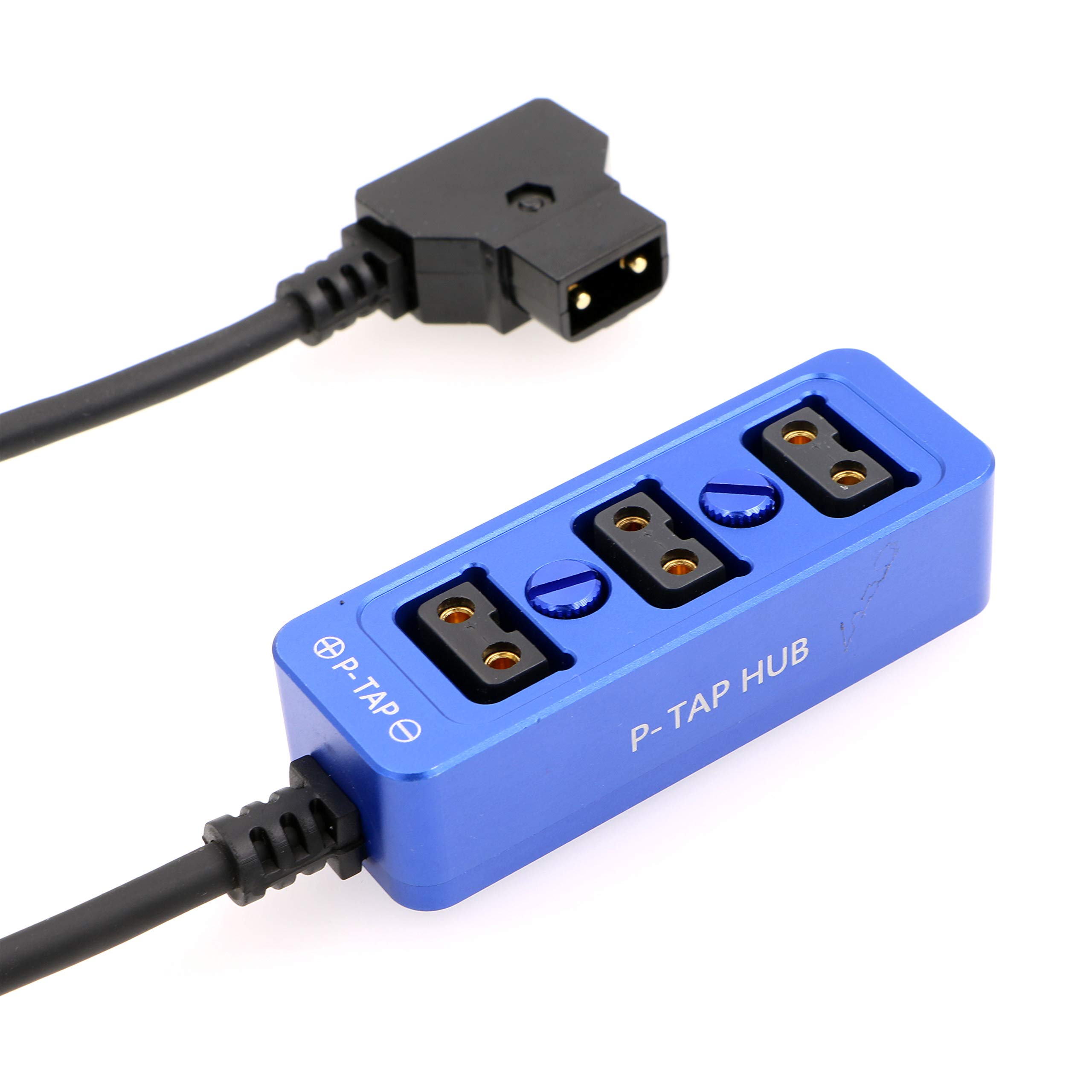 AConnect D-Tap Splitter Cable - D Tap to 3 Ports P-Tap Hub for ARRI, RED, Z CAM, TILTA, Steadicam - 21in/54cm Power Distribution for V-Mount Batteries - Perfect for Photography, Film Production & On-Set Power Solutions