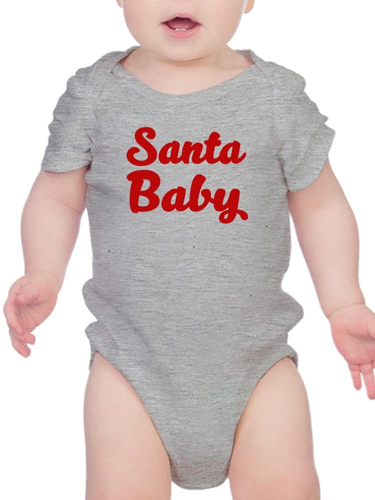 Santa Baby Bodysuit - Cute Christmas Outfit for Infants & Toddlers - SmartPrintsInk Designs - Perfect for Holiday Photos & Family Gatherings
