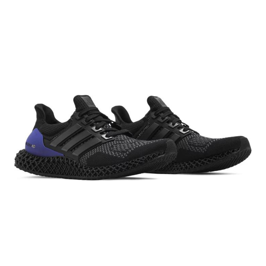 Adidas Ultra 4D Running Shoes for Men - Black Purple Core Black Gold Metallic | Lightweight Comfortable Sneakers for Jogging, Gym Workouts & Daily Wear