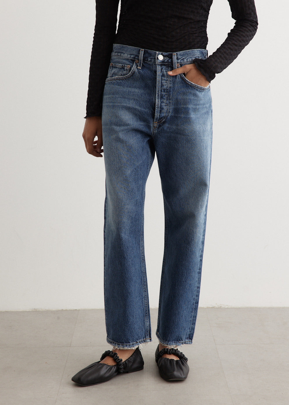 90's Vintage Crop Mid Rise Loose Straight Jeans for Women - Retro High Waisted Distressed Denim Pants - Perfect for Casual Outfits, Street Style & 90s Fashion Looks