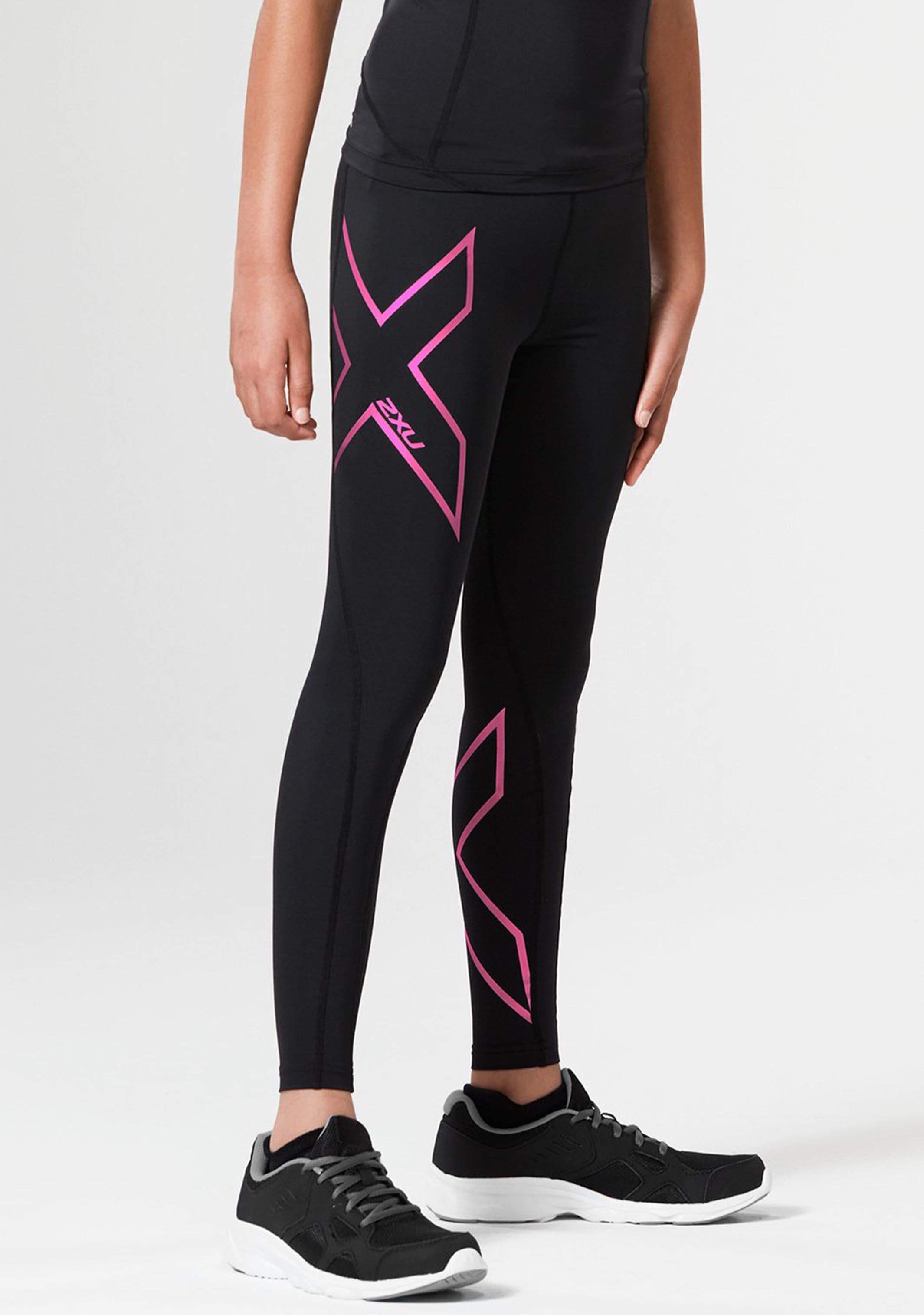 2XU Junior Core Girls Compression Tight - High-Performance Workout Leggings for Running, Yoga & Training - Moisture-Wicking & Breathable Activewear for Teen Girls