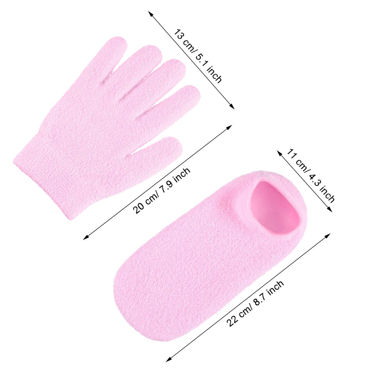 Moisturizing Socks & Gloves Set for Dry Cracked Hands & Feet - Hydrating Beauty Treatment with Whitening Care | Perfect for Overnight Spa, Winter Skincare & At-Home Pedicure