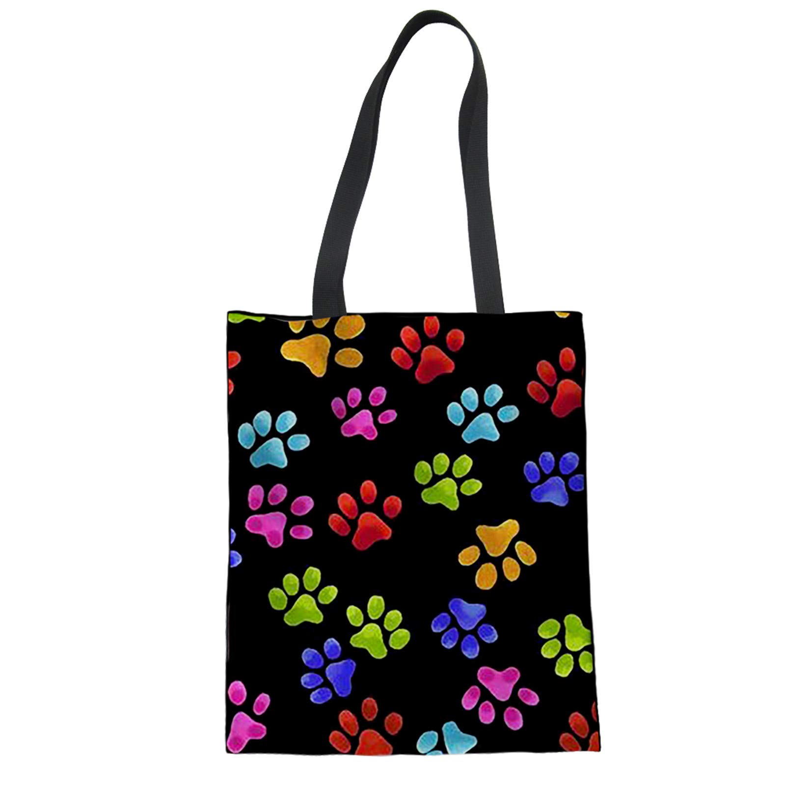 ZFRXIGN Heavy Duty Reusable Grocery Bags with Handles - Washable Canvas Tote Shopping Bags for Groceries, Farmers Market & Eco-Friendly Errands
