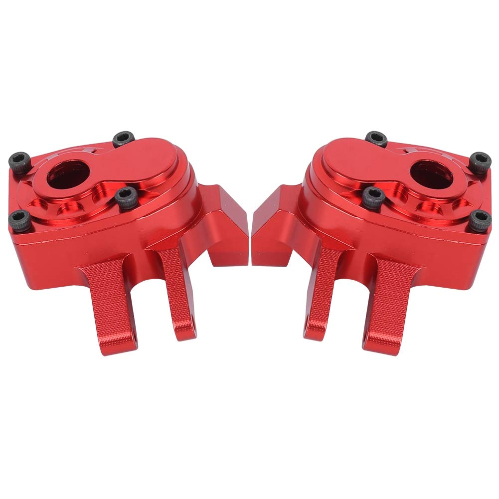 Tbest 2Pcs Aluminum Alloy RC Car Front Steering Cup & Axle Shell - Compatible with SCX10 III RC Crawler (Red) | Durable Replacement Part for Off-Road RC Car Upgrades & Repairs