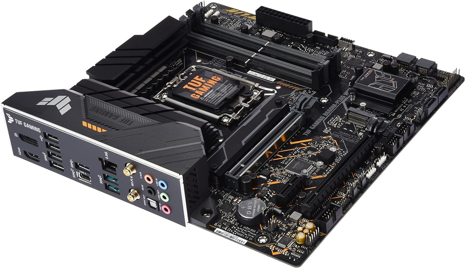 ASUS TUF GAMING B660M-PLUS WIFI DDR4 Motherboard - Intel B660 Chipset, PCIe 4.0, Dual M.2, WiFi 6 - Perfect for Gaming PC Builds & High-Performance Workstations