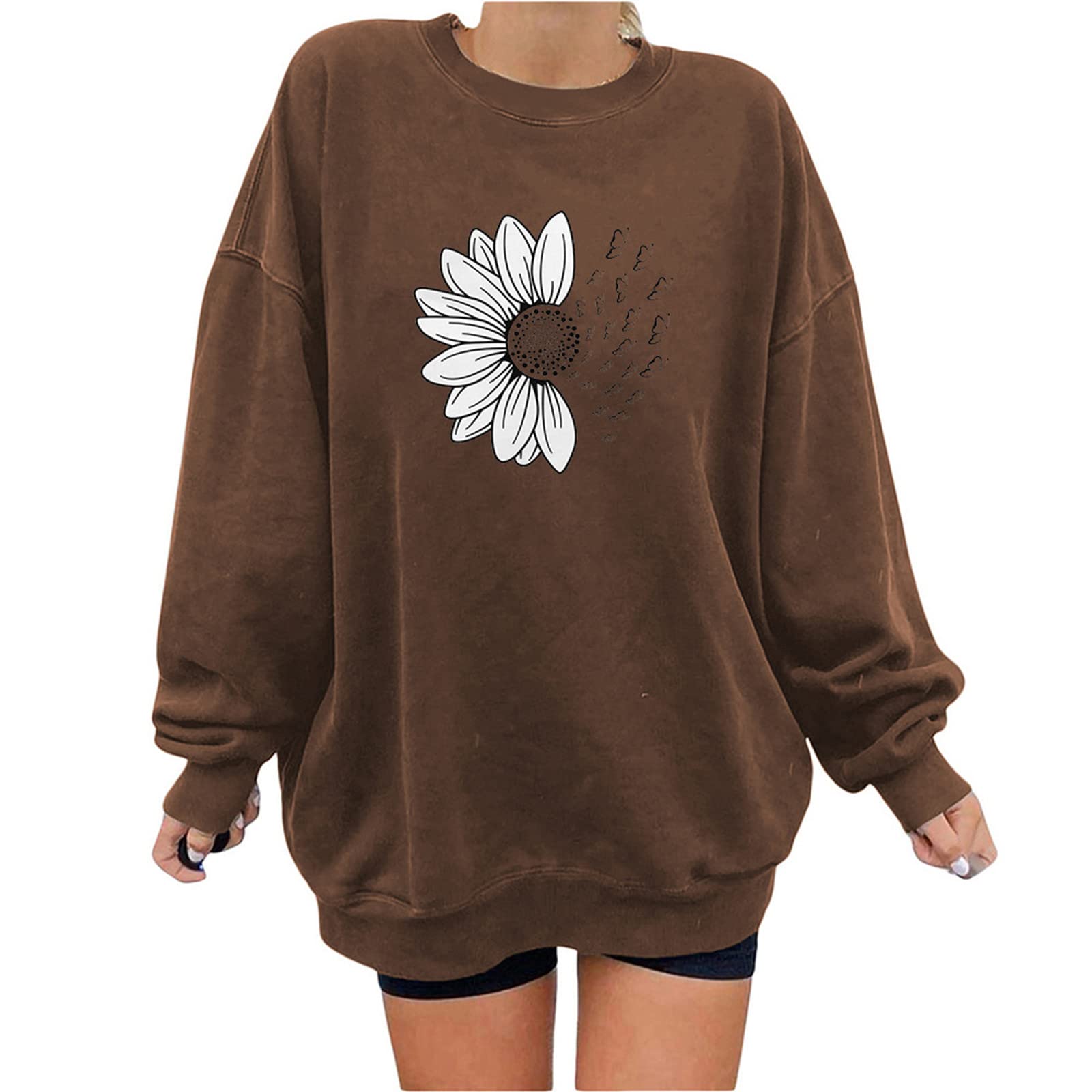 Women's Fall Hoodies - Soft Fleece Pullover Sweatshirt with Long Sleeves & Printed Design in Lavender | Cozy Casual Wear for Autumn Outings, Lounge & Street Style Fashion