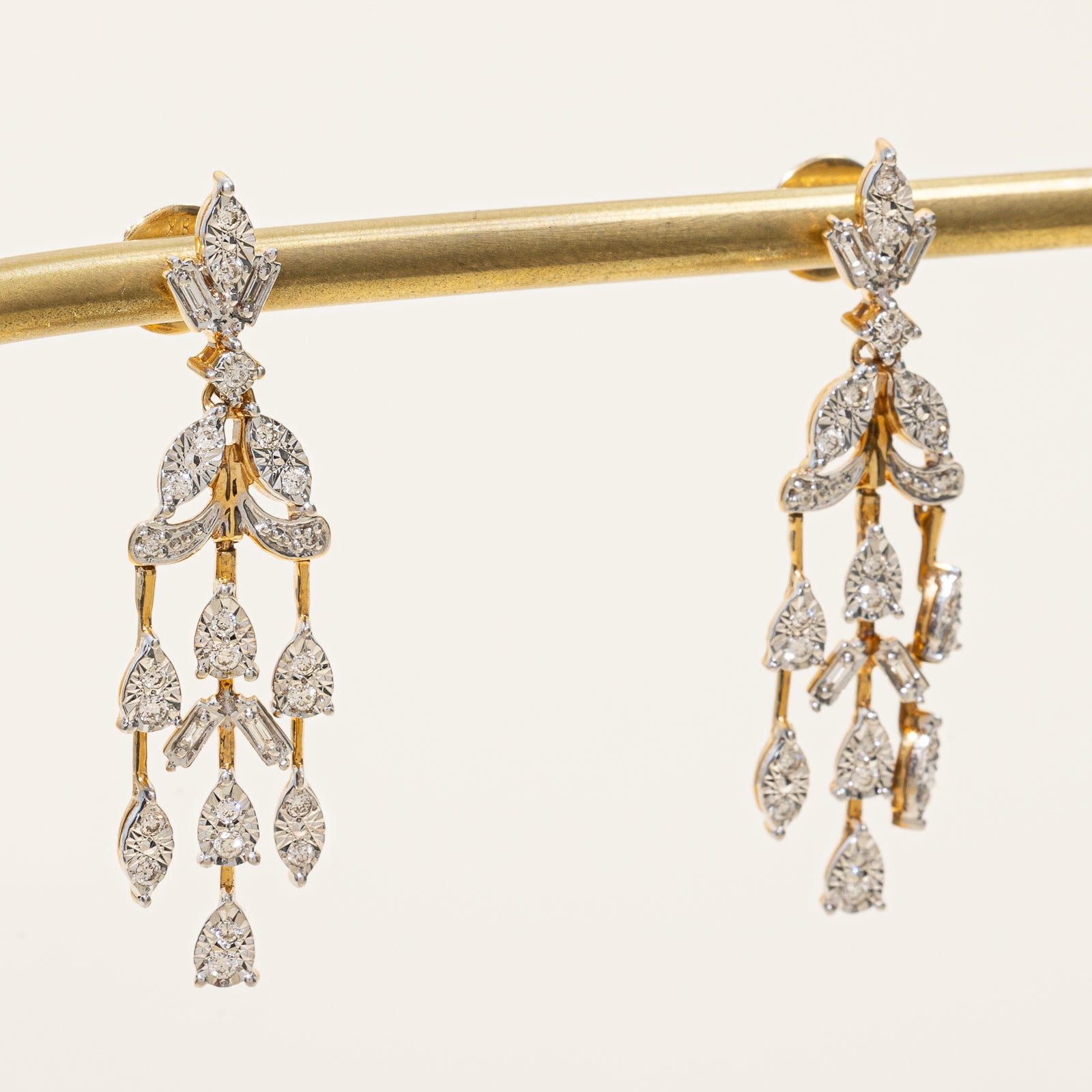 0.39ctw Illusion Set Diamond Dangle Drop Earrings for Women - Elegant Cubic Zirconia Stud Earrings for Wedding, Party & Special Occasions