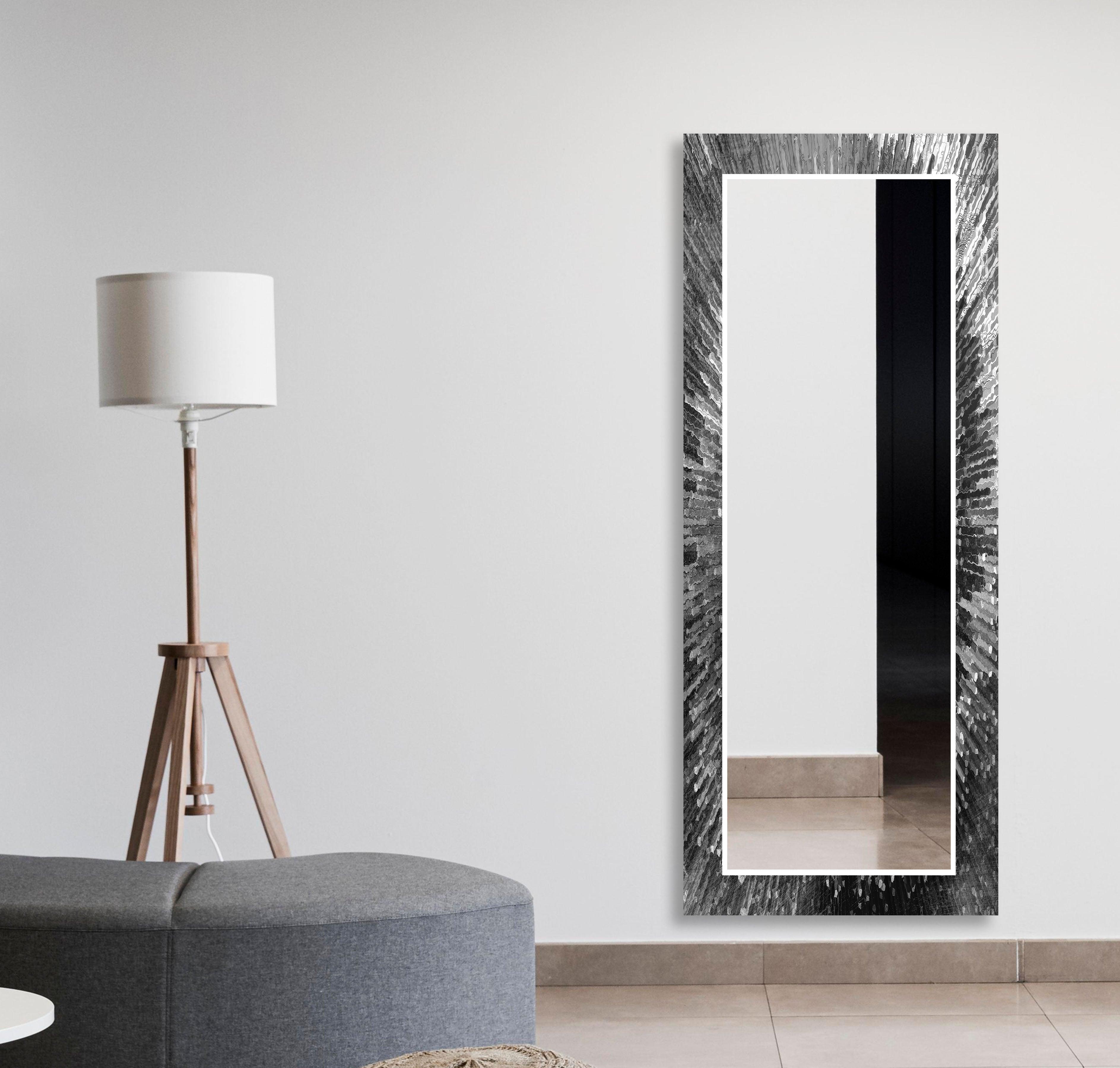 Stylish Black Splash Wall Mirror - Modern Decorative Bathroom & Living Room Mirror for Home Decor - Perfect for Vanity, Entryway, and Bedroom Accent