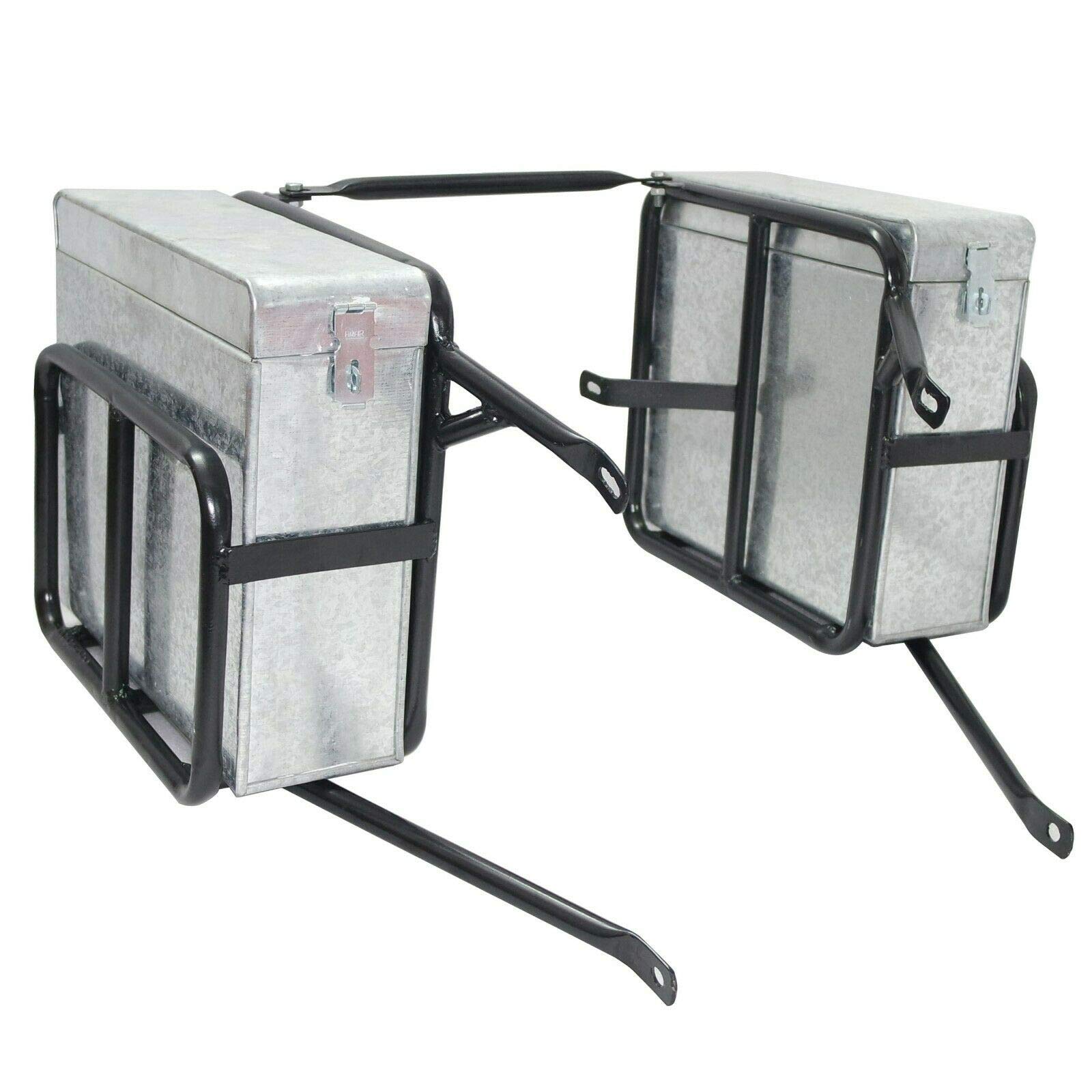 Royal Enfield UCE Motorcycle Luggage Pannier Carrier Set with Lockable Case Box - Durable Side Bags for Adventure Touring & Long-Distance Travel