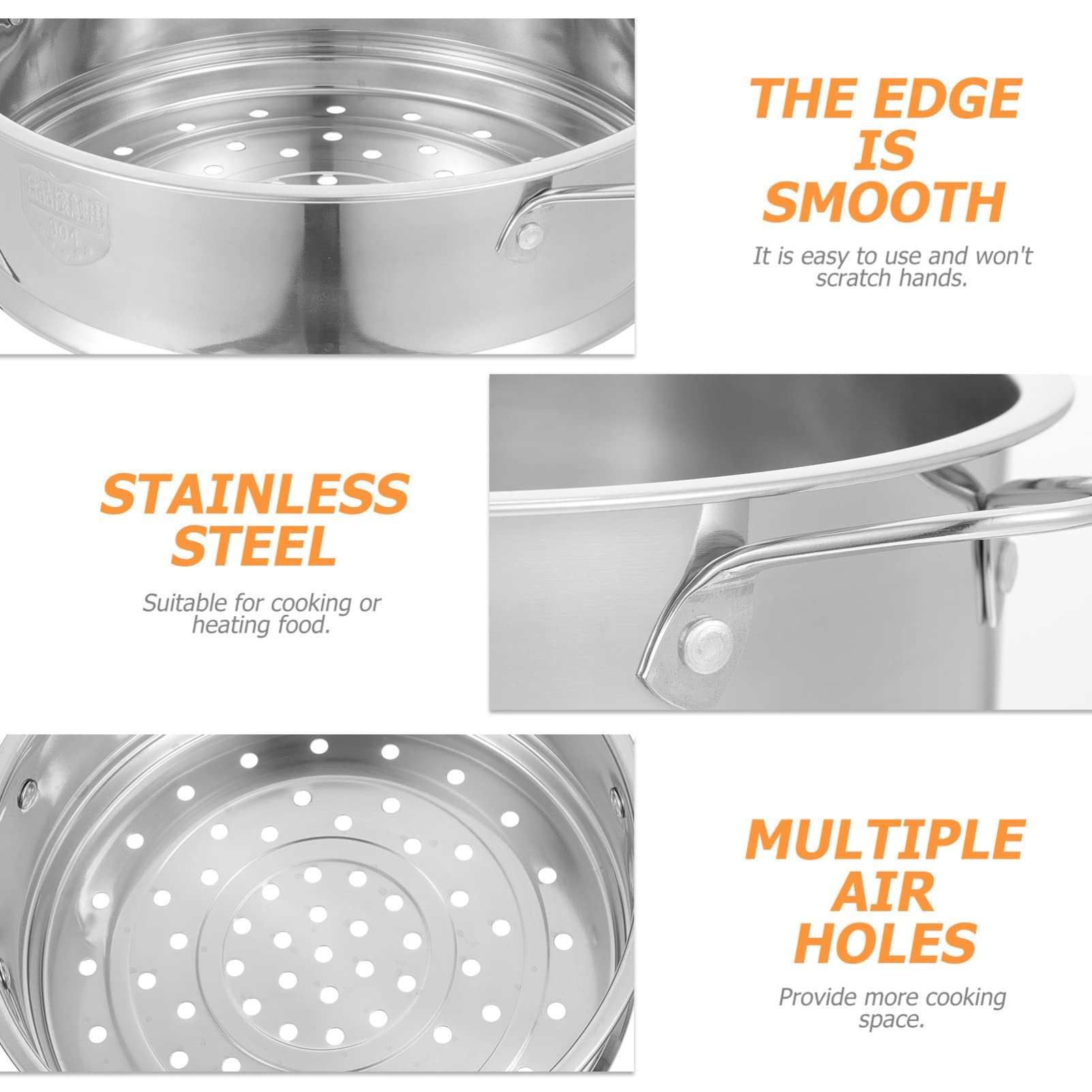 Premium Stainless Steel Steamer Basket for Cooking - Healthy Food Steamer Pot with Handle for Dumplings, Vegetables & Buns - Perfect for Asian Cuisine, Meal Prep & Healthy Eating