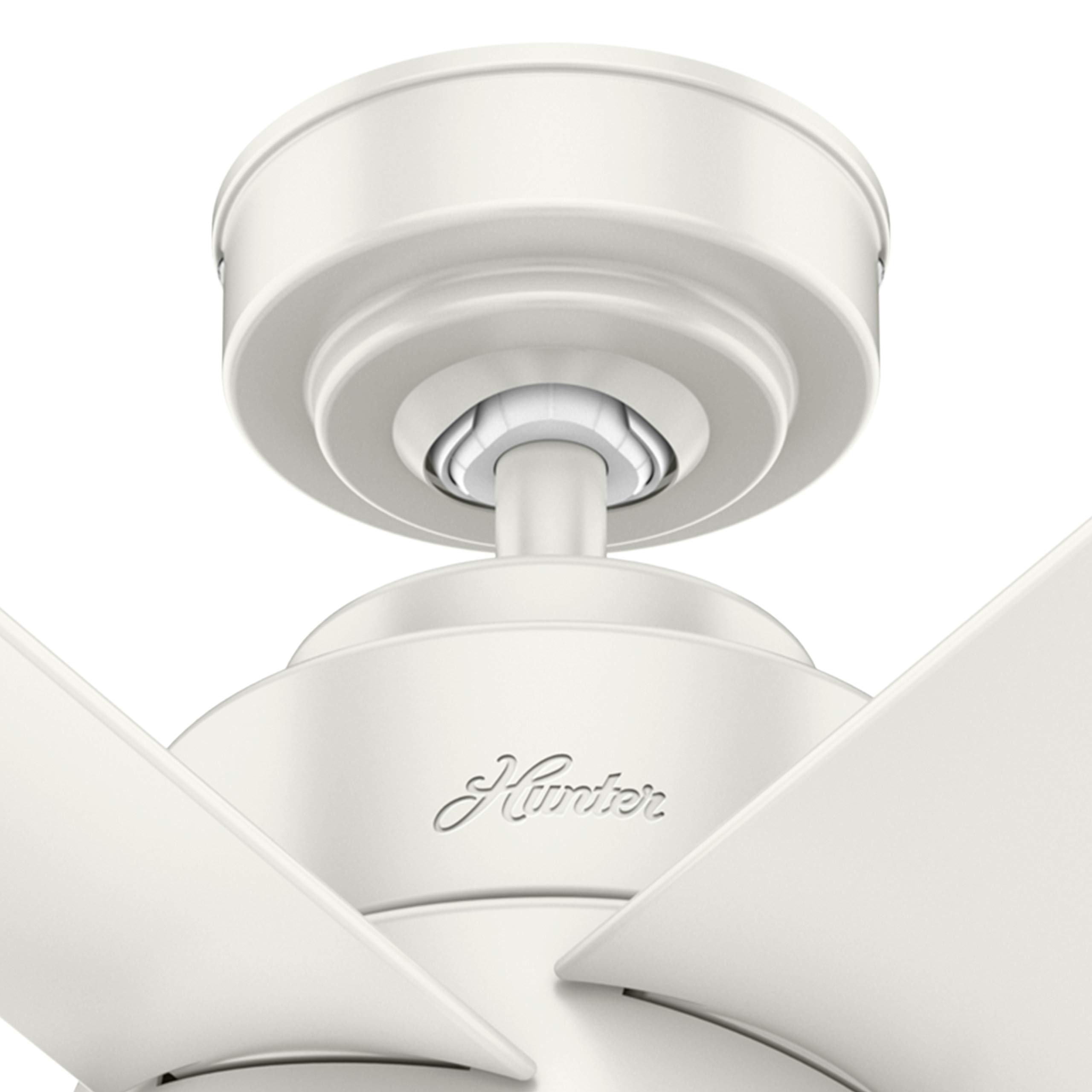 Hunter Fan 44 Inch 6-Blade Outdoor Ceiling Fan - Contemporary Fresh White Finish (Renewed) - Perfect for Patio, Deck, and Covered Porch Cooling