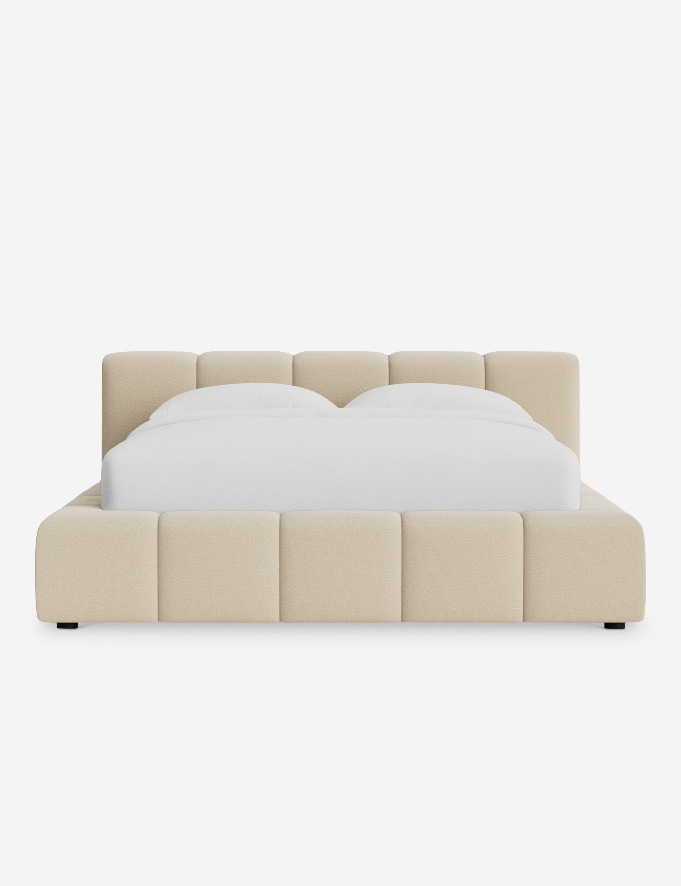 Cambry Platform Bed Frame - Modern Minimalist Wooden Bed with Headboard - Perfect for Bedroom, Guest Room & Small Spaces