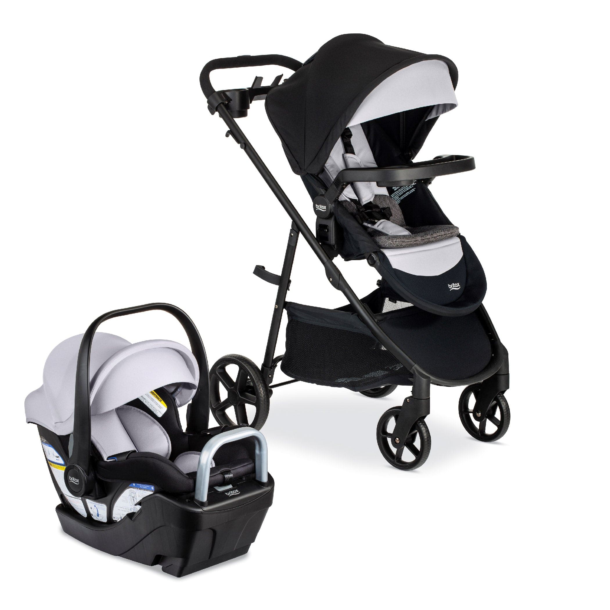 Britax Willow Brook S+ Travel System - Lightweight Stroller & Infant Car Seat Combo for Safe & Comfortable Baby Travel - Perfect for Shopping, Walks & Family Outings