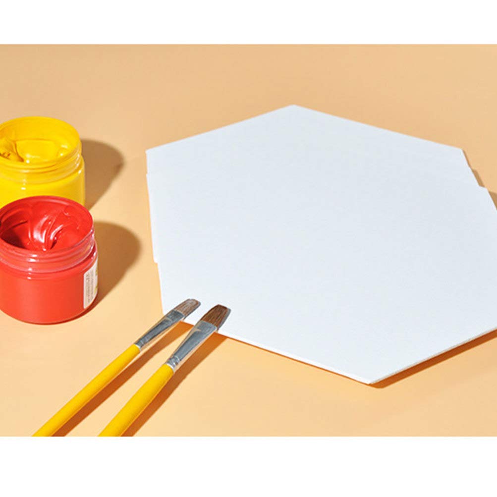 EXCEART 3-Pack Hexagon Sketch Book & Cotton Canvas Drawing Boards for Artists - Acid-Free Oil Painting Boards, Perfect for Sketching, Painting & Art Projects at Home or Studio