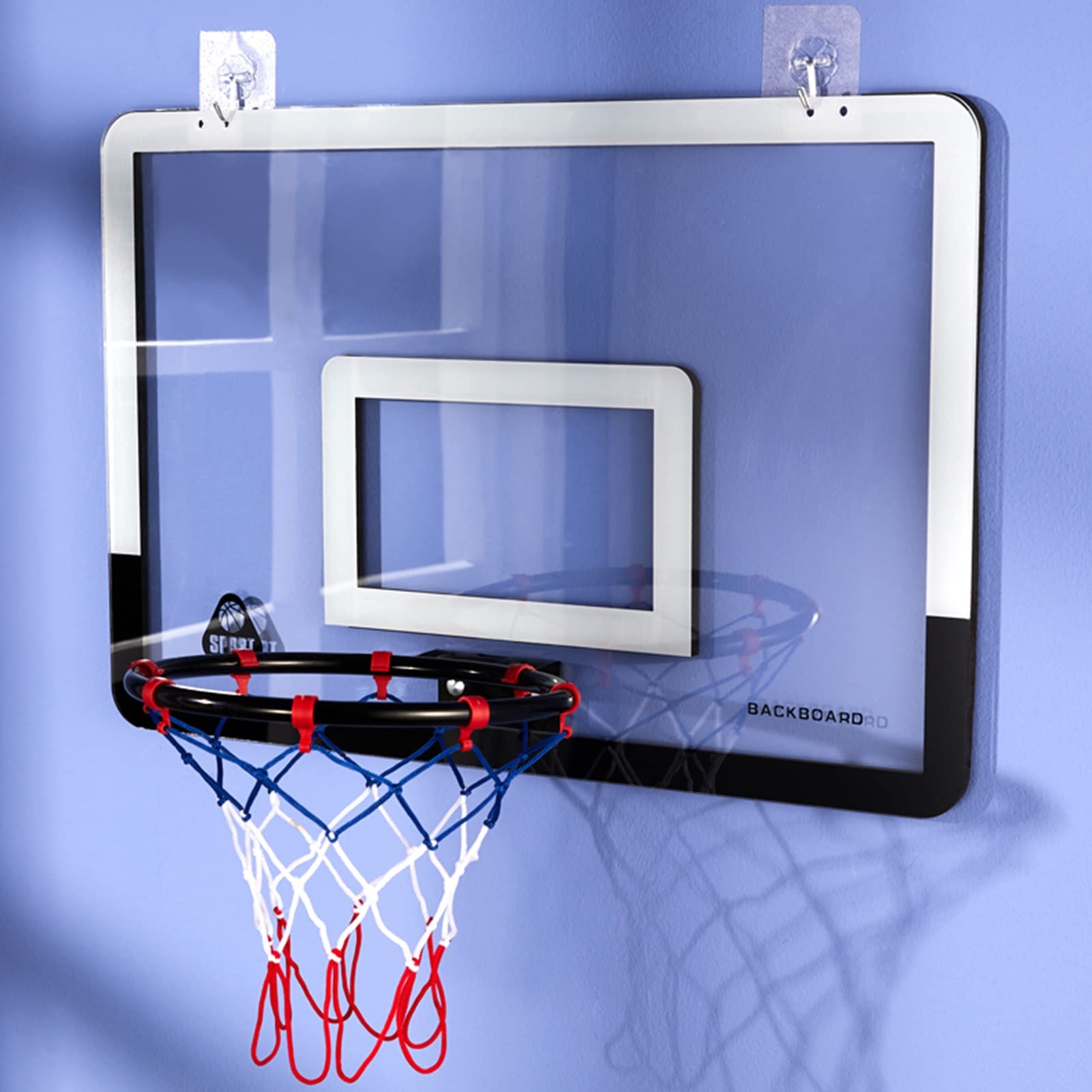 Mini Wall Mounted Basketball Hoop - Portable Indoor Basketball Goal for Kids & Teens - Shatterproof Basketball Toy for Bedroom, Door & Playroom - Perfect for Home, Office & Dorm Room Fun