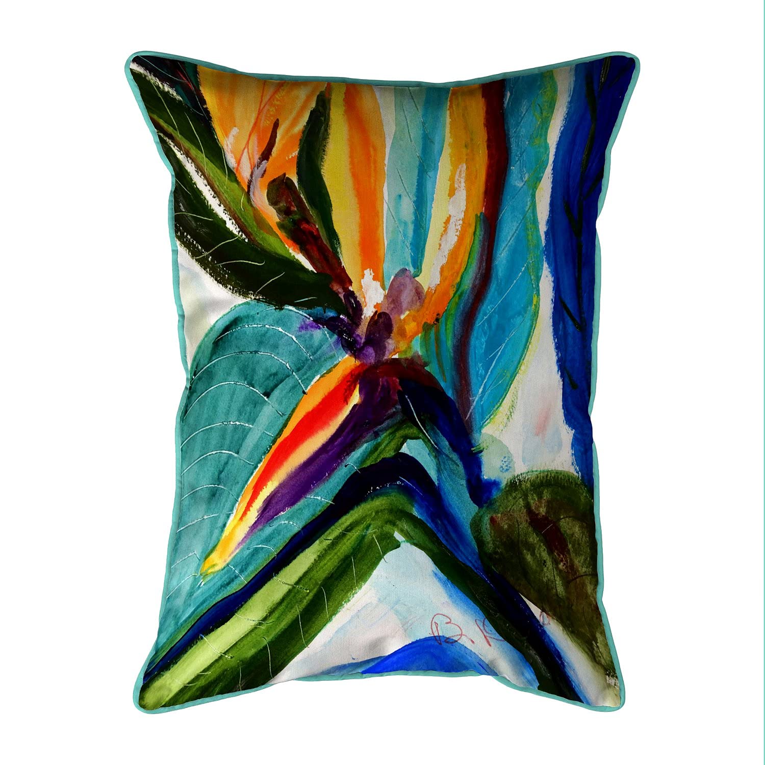 Betsy Drake HJ1161 Decorative Throw Pillow 16x20 Inches - Multi-Color Boho Pattern for Living Room, Bedroom, or Sofa - Soft & Stylish Home Decor Accent