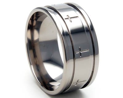 Titanium Rings for Men and Women - Durable Cross Jewelry Band - Perfect for Weddings, Anniversaries & Everyday Wear