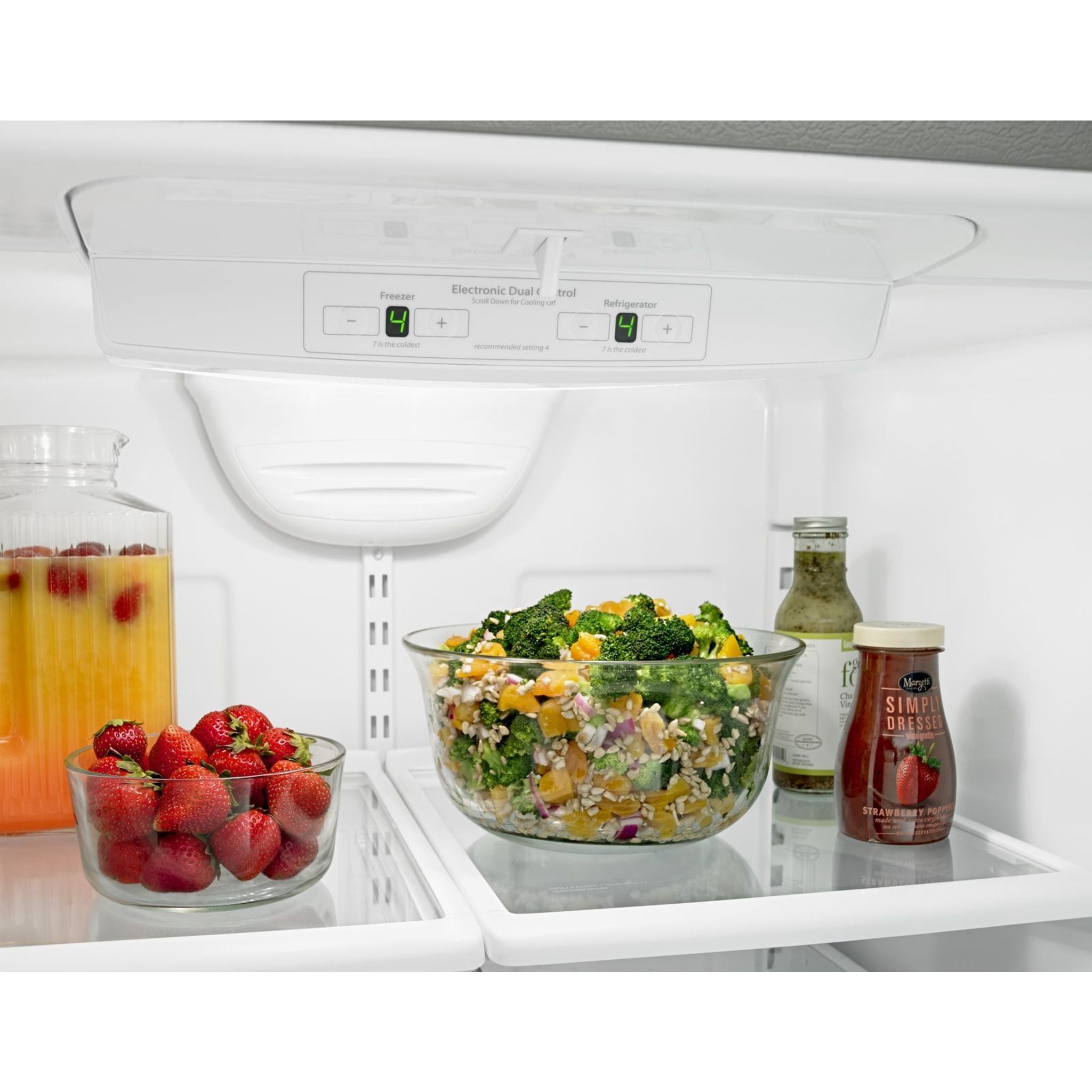 Amana Bottom Mount Refrigerator (ABB2224BRM) - 24.5 Cu. Ft. Stainless Steel French Door Fridge with Adjustable Shelves & LED Lighting - Perfect for Modern Kitchens & Open-Concept Homes