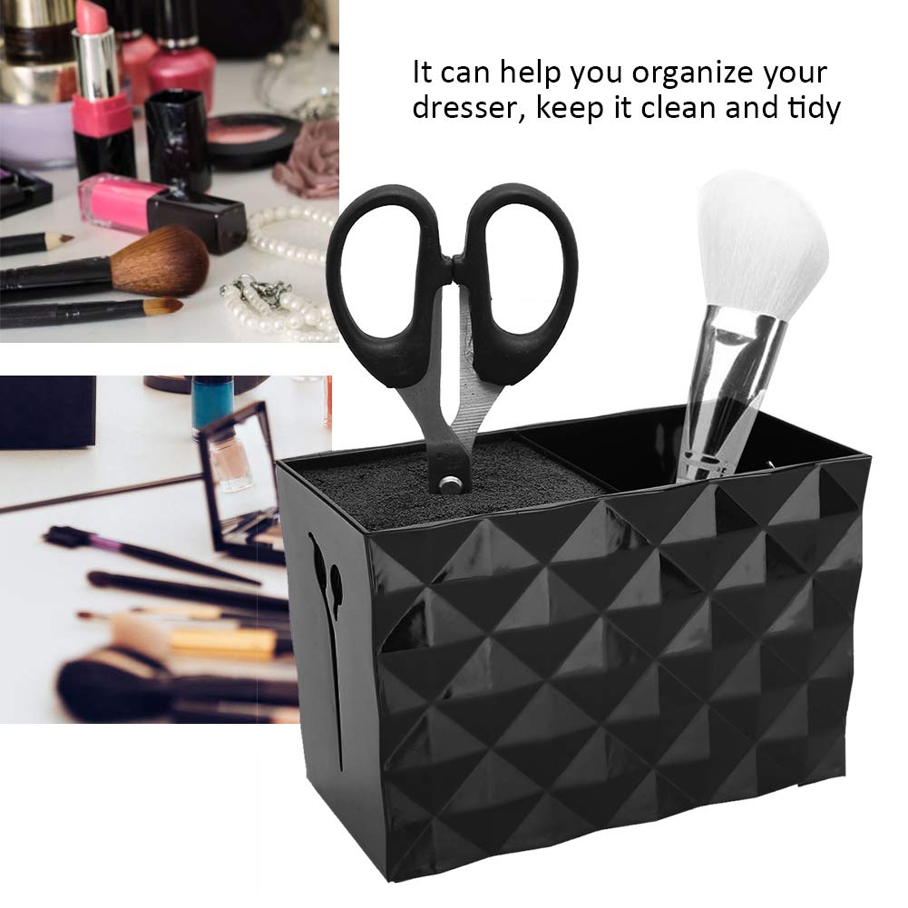 Professional Hair Salon Storage Box - Scissors Comb Hair Clip Organizer Holder for Hairdressing Tools (Black) | Perfect for Salon, Barber Shop & Home Hair Cutting Accessories Storage