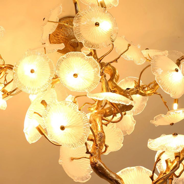 Nenufar Bonsai Modern Chandelier - Elegant LED Ceiling Light Fixture for Living Room, Dining Room, and Bedroom Decor - Perfect for Home, Office, and Commercial Spaces