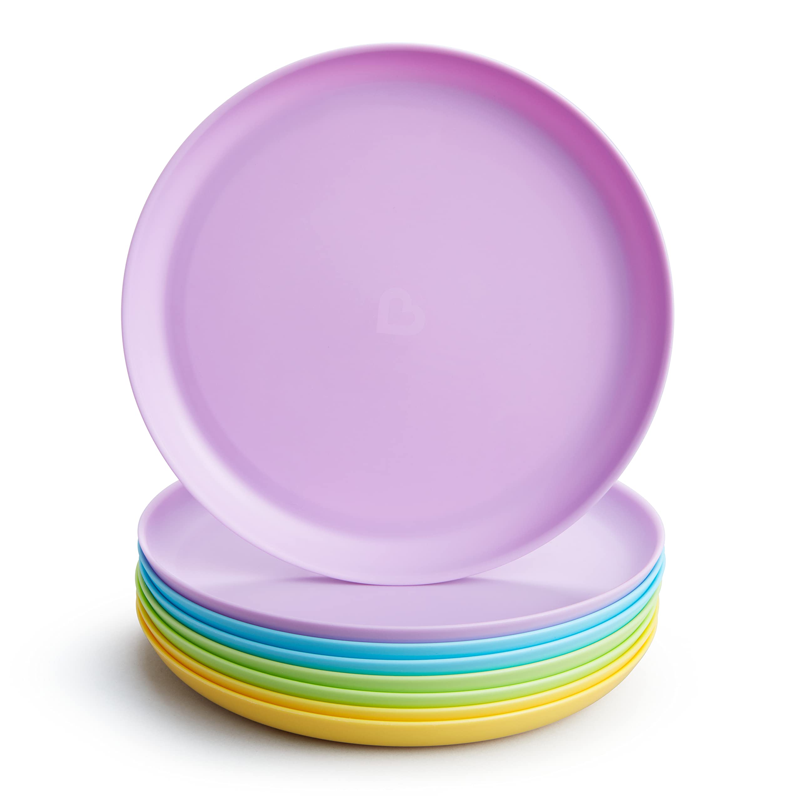 Munchkin Multi Baby and Toddler Plates - 8 Pack, BPA-Free, Durable Plastic Dish Set for Kids | Perfect for Mealtime, Snacks, and Daycare Use