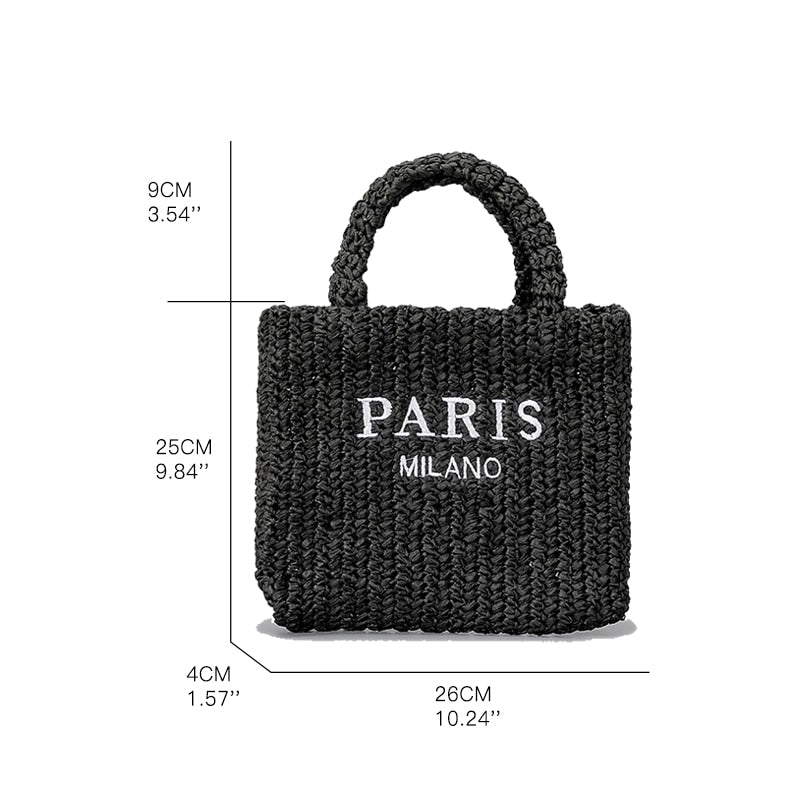 Stylish Women's Striped Straw Handbags - Trendy Summer Beach Tote for Vacation, Shopping & Outdoor Activities