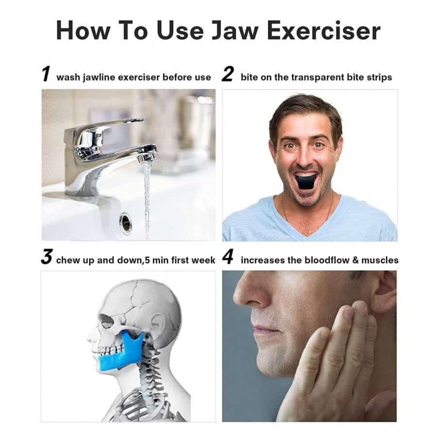 KOSHIYA Jawline Exerciser for Men & Women - Double Chin Reducer, Face Slimmer & Jaw Toner - Strengthen & Define Your Jawline - Perfect for Home, Gym & Travel (Multicolor)