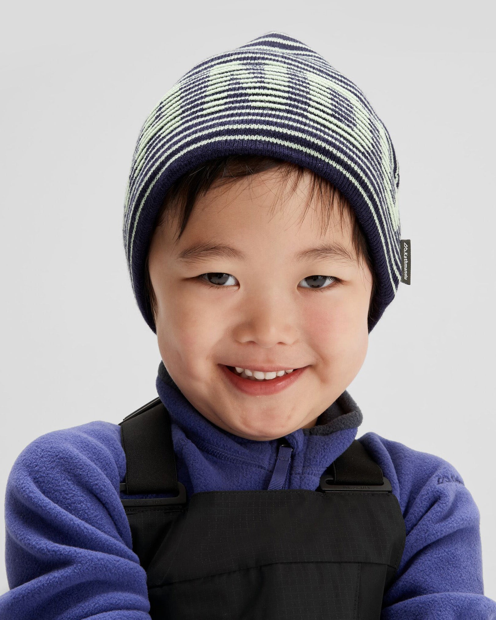 Glowy/Dark Horizon Kids' Poma Beanie - Warm Winter Hat for Boys & Girls - Perfect for Outdoor Play, Skiing & Snow Activities