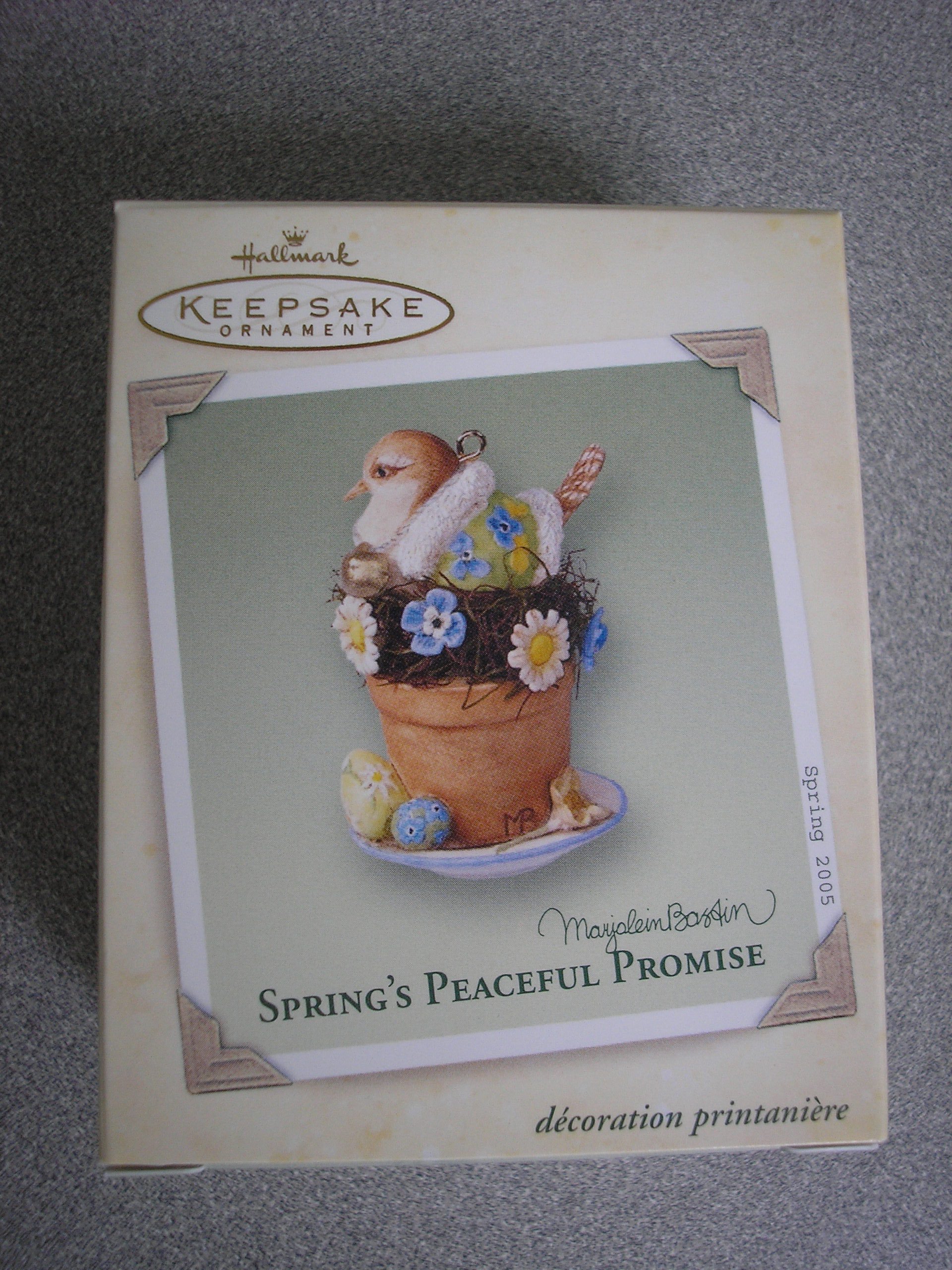 Hallmark Keepsake Spring Ornament - Marjolein Bastin's Peaceful Promise 2005 Collectible (QEO8262) | Perfect for Easter Decor, Spring Home Accents & Gift Giving