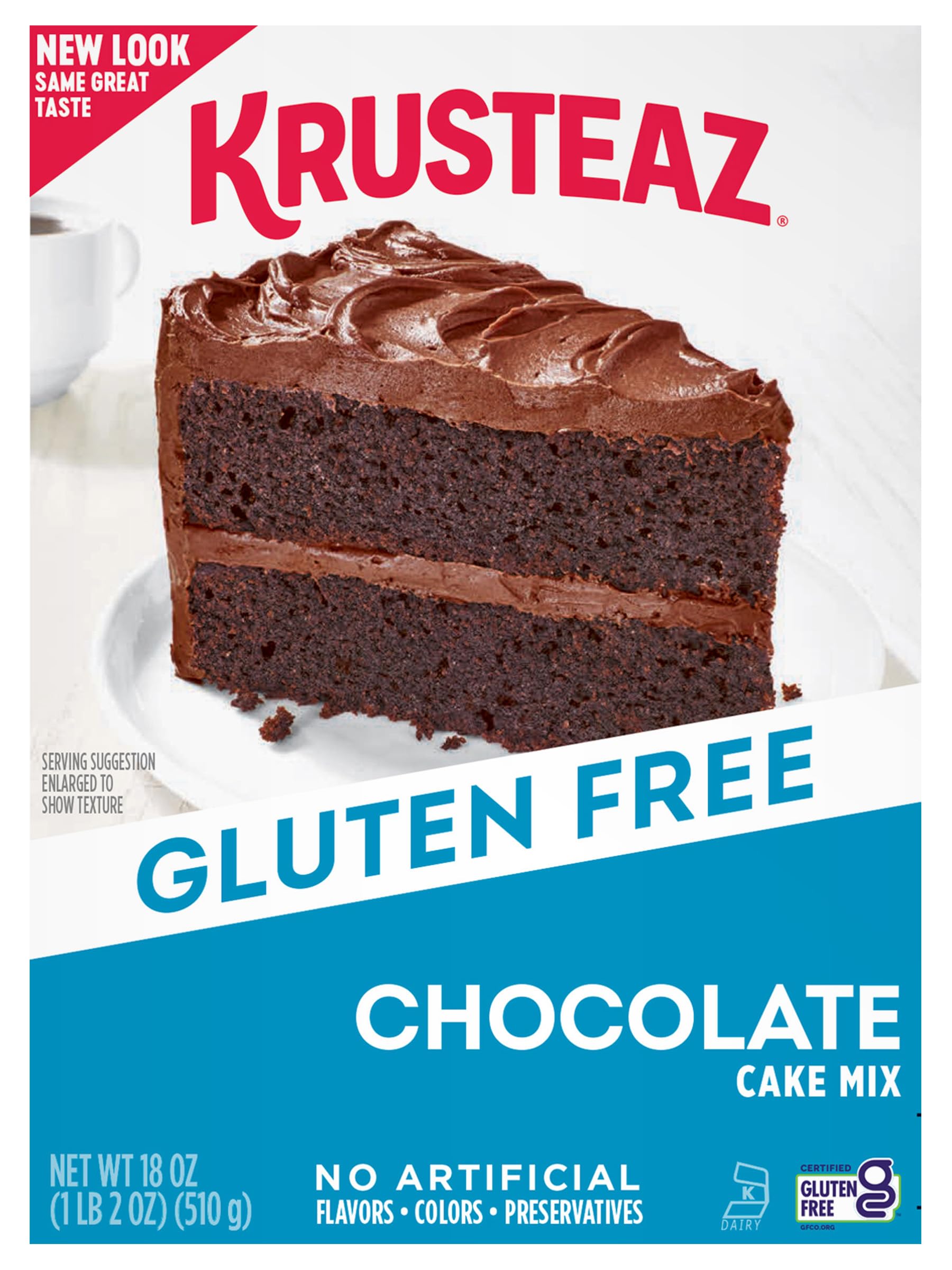 Krusteaz Gluten Free Chocolate Cake Mix - 18oz, No Artificial Flavors, Colors or Preservatives | Easy Baking for Birthdays, Parties & Family Desserts