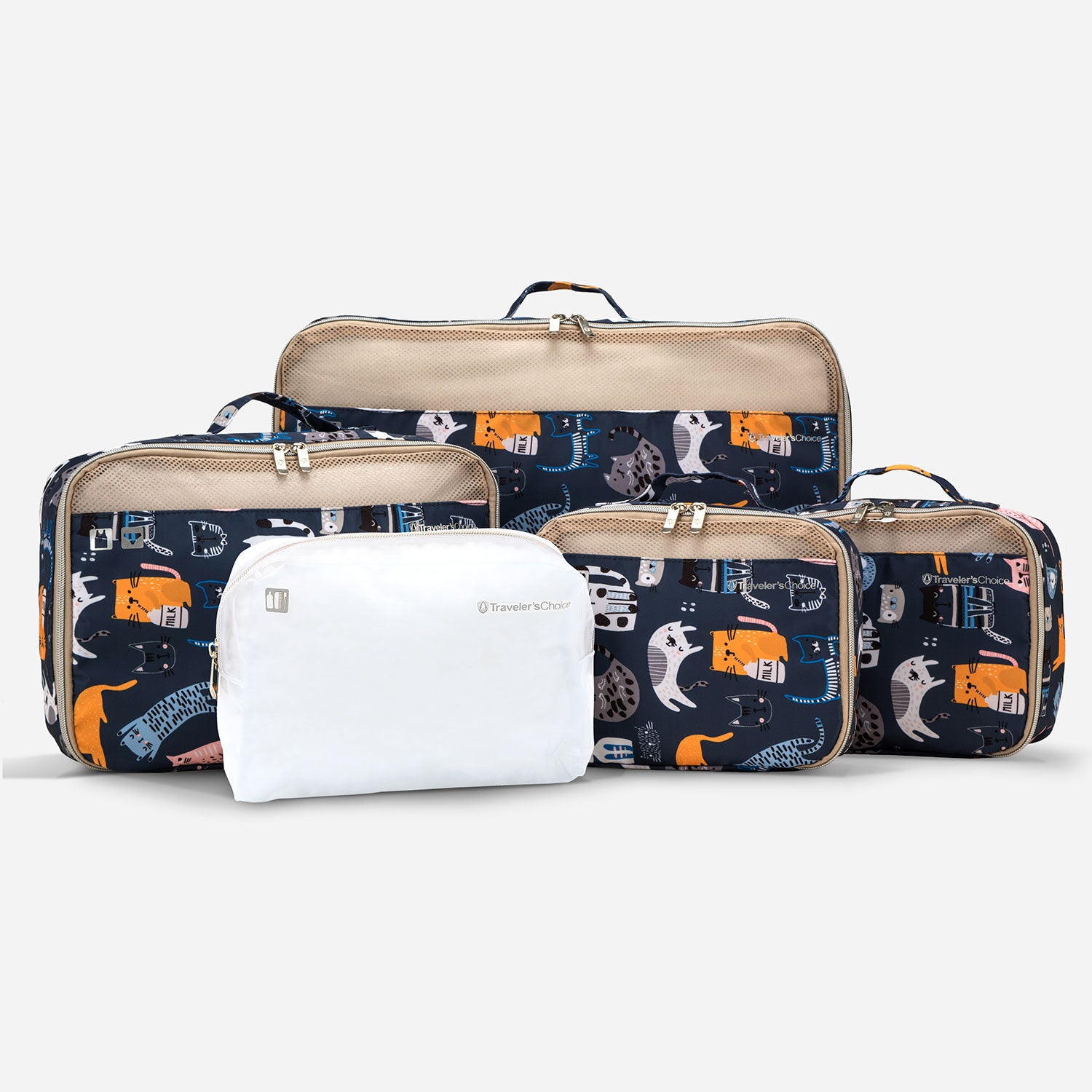 Cloverland 5-Piece Packing Cubes Set - Lightweight Travel Organizers for Suitcases, Backpacks & Carry-On Luggage - Perfect for Business Trips, Vacations & Weekend Getaways