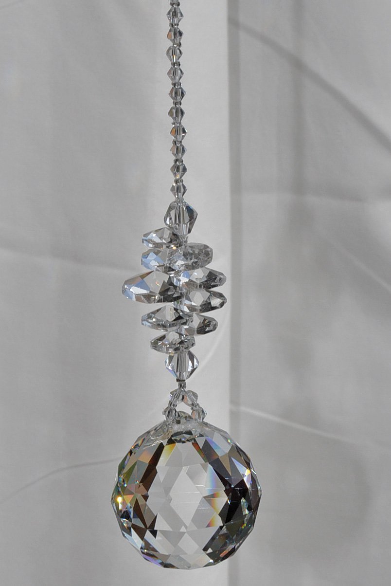 Rainbow Crystal Prism Suncatcher - Feng Shui Window Decor, Stained Glass Ornament for Home & Garden, Creates Beautiful Light Reflections for Living Room, Bedroom, Office