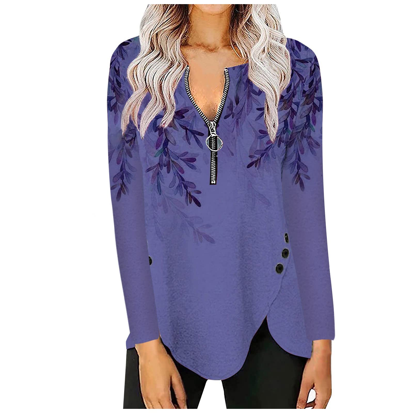 Women's Casual 3/4 Bell Sleeve Crewneck Loose Blouse - Cute Tops for Ladies | Perfect for Office, Date Night & Weekend Outfits