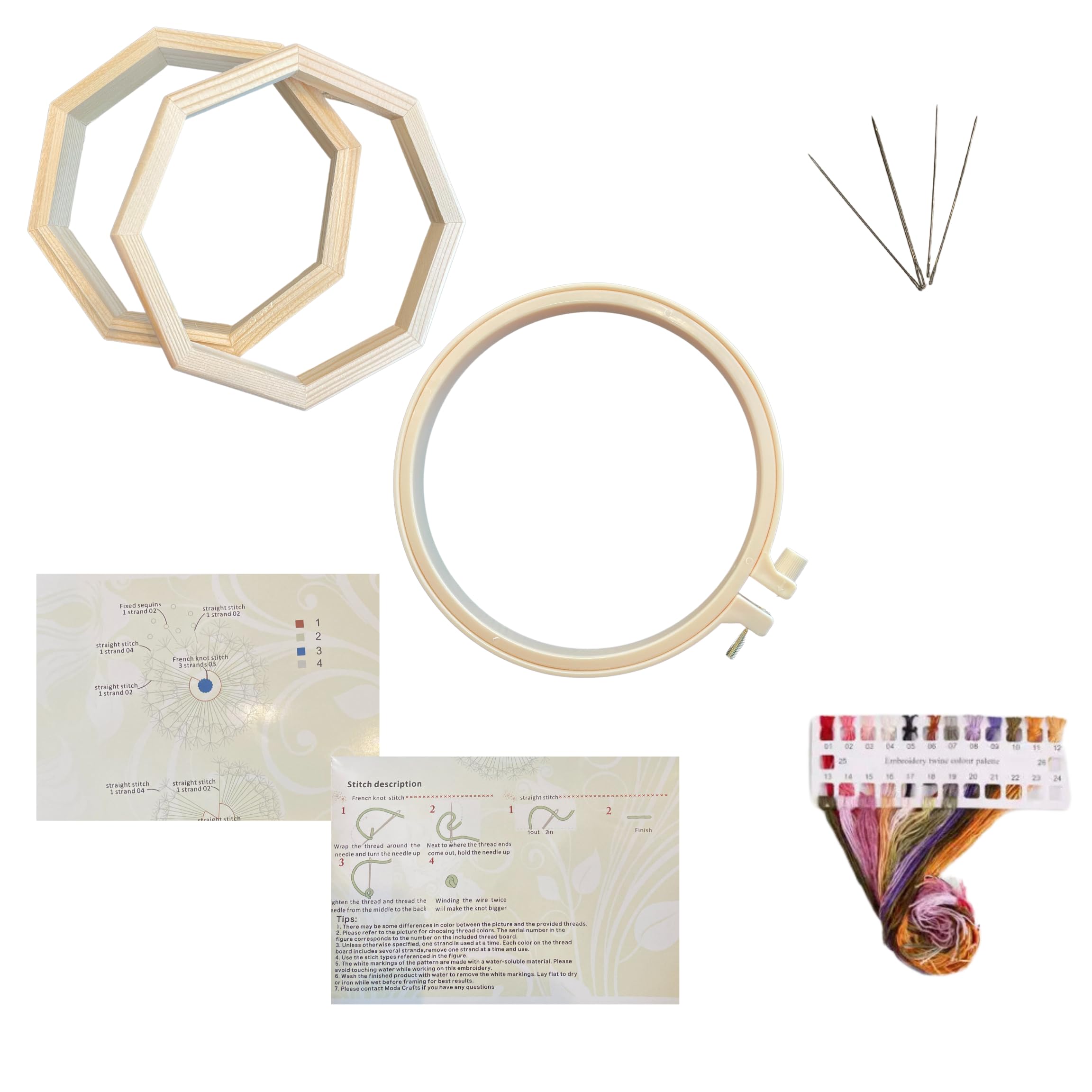 Moda Crafts Transparent Embroidery Kit - Deer Design DIY Needlework Set for Beginners | Perfect for Home Decor, Wall Art & Thoughtful Gifts