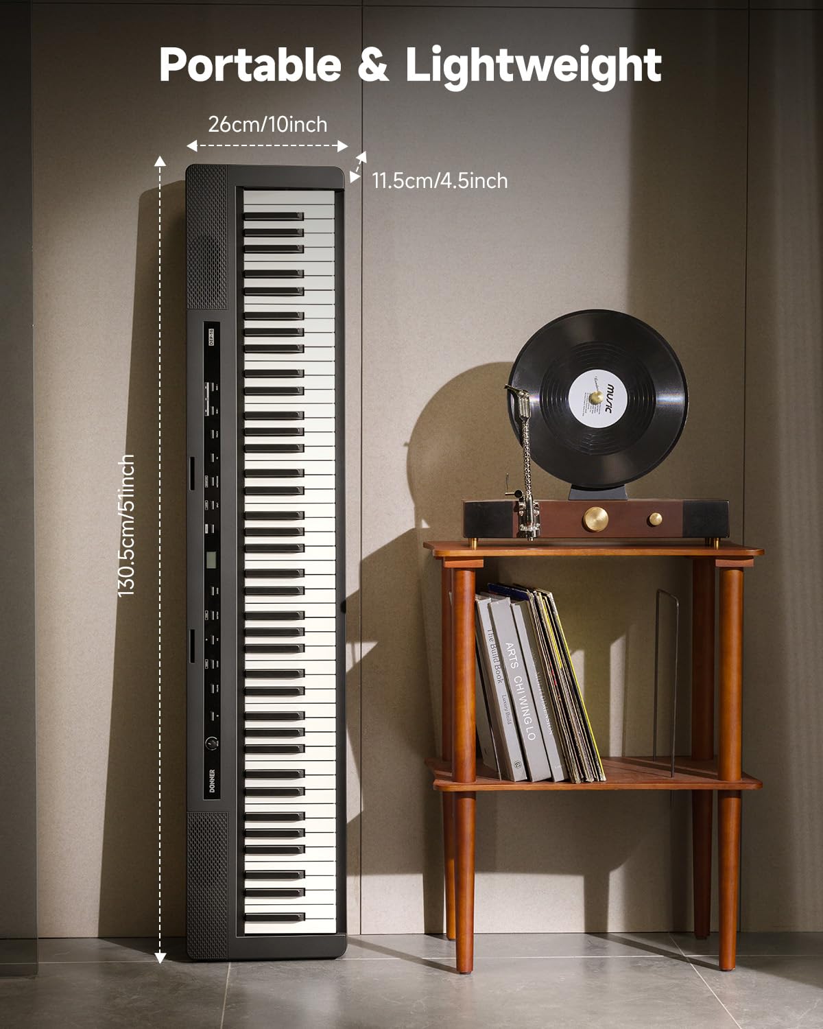 Donner DEP-16 88-Key Weighted Digital Piano Keyboard with Sustain Pedal & Power Supply - Full-Size Electric Piano for Beginners, Home Practice & Studio Recording