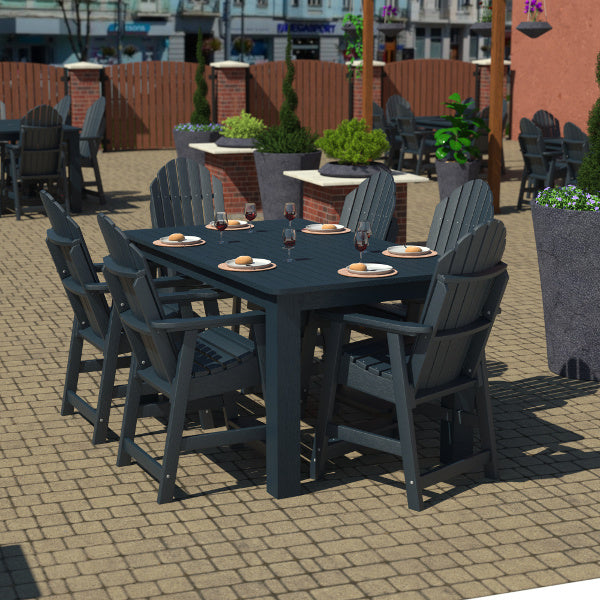 Muskoka 7-Piece Counter Bistro Dining Set - Patio Bar Height Table & Stools for Outdoor Entertaining & Small Space Dining