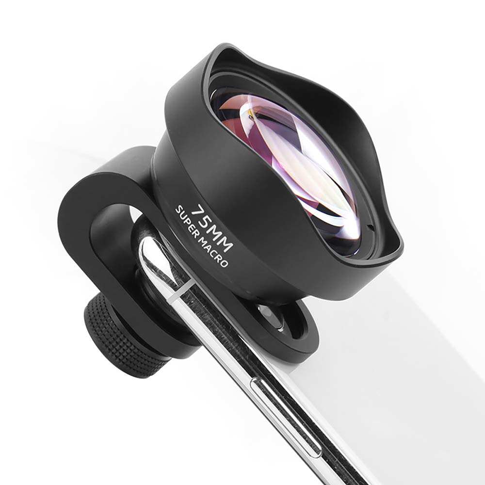 10X Macro Lens for iPhone 11 Pro Max & Android - 17MM Thread & 75MM Clip-on Phone Camera Lens with Wide Angle - Perfect for Close-up Photography, Product Shots & Travel Vlogging