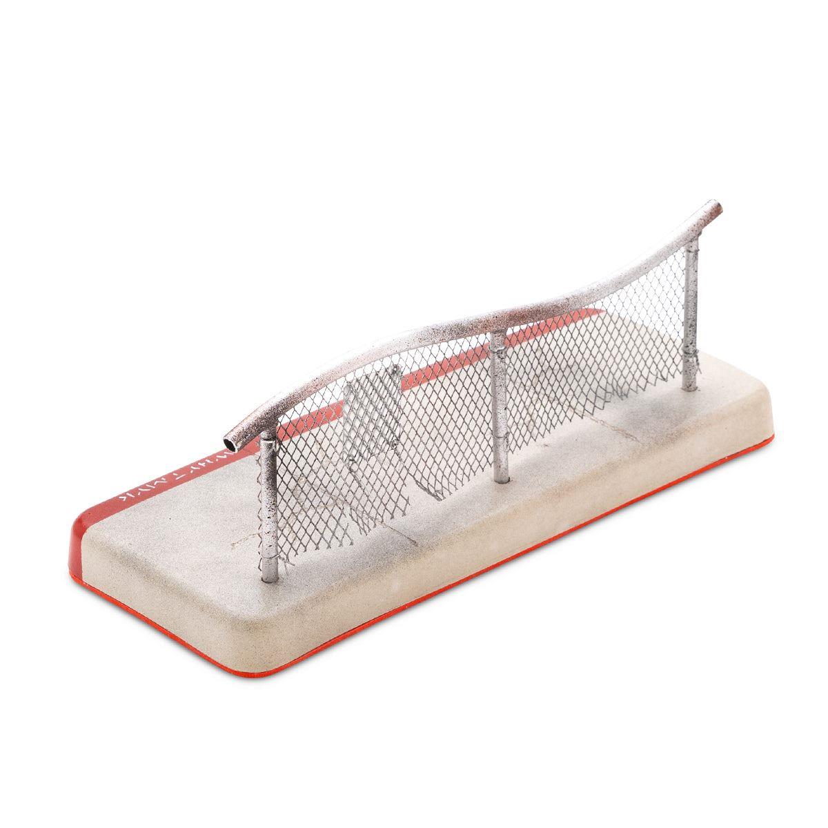 WhytMyk Concrete Fingerboard Ramp - High Tide Fence with Sidewalk for Skateboard Training | Perfect for Indoor & Outdoor Skate Practice, Backyard Skatepark Setup
