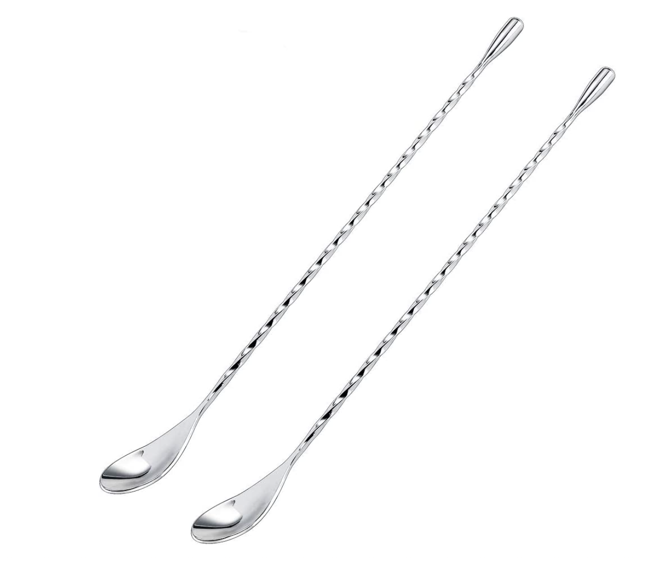 12-Inch Stainless Steel Mixing Spoons (2-Pack) - Perfect for Baking, Cooking & Food Prep
