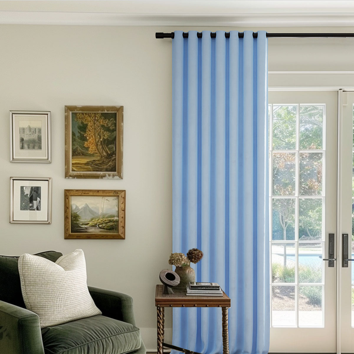 Luxury Heavyweight Blackout Curtains - Velvet Thermal Insulated Drapes with Grommet Top | Elegant Bare Pink & Vol Colors | Perfect for Bedroom, Living Room & Home Theater