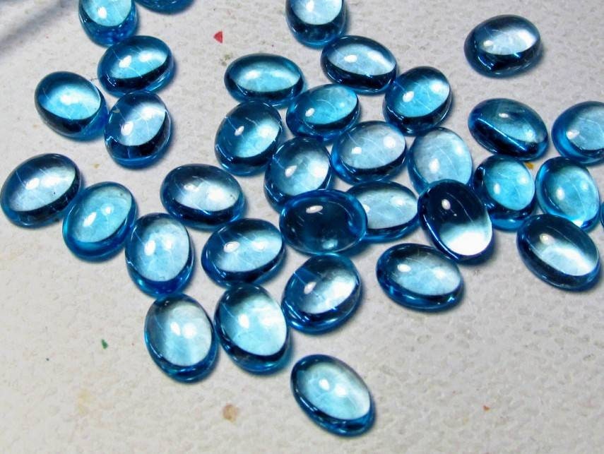 Wholesale Natural Sky Blue Topaz Cabochon 6x4mm 8x6mm Oval - High Quality Calibrated Gemstone for Jewelry Making, Rings, Pendants & DIY Crafts