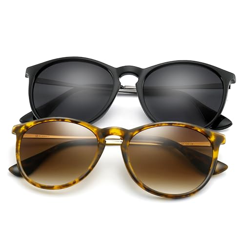 2 Pack (Polarized): Matte Black/Gray+matte Amber/Brown Gradient