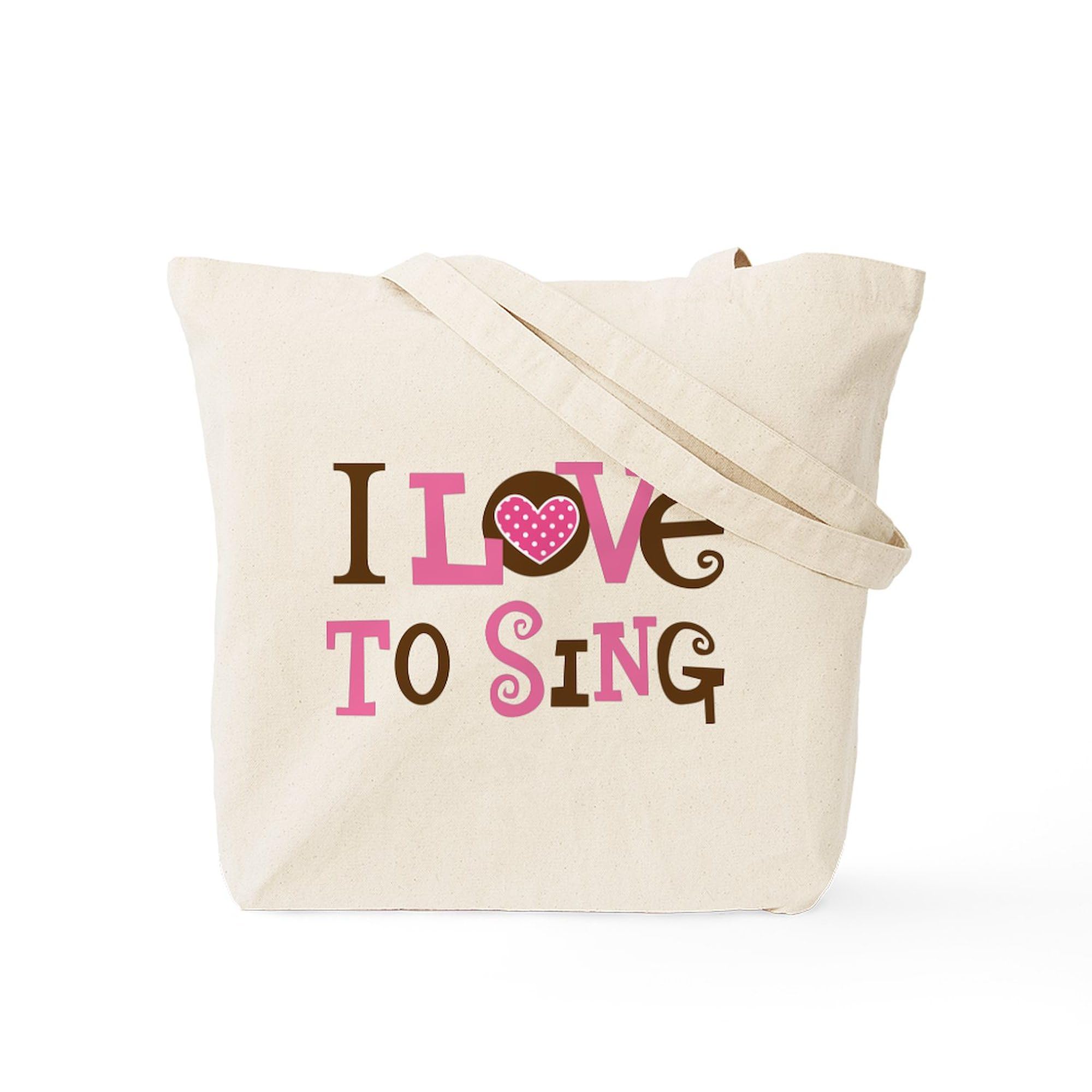 I Love To Sing Tote Bag - Natural Canvas Reusable Shopping Bag for Groceries, Beach & Everyday Use | CafePress