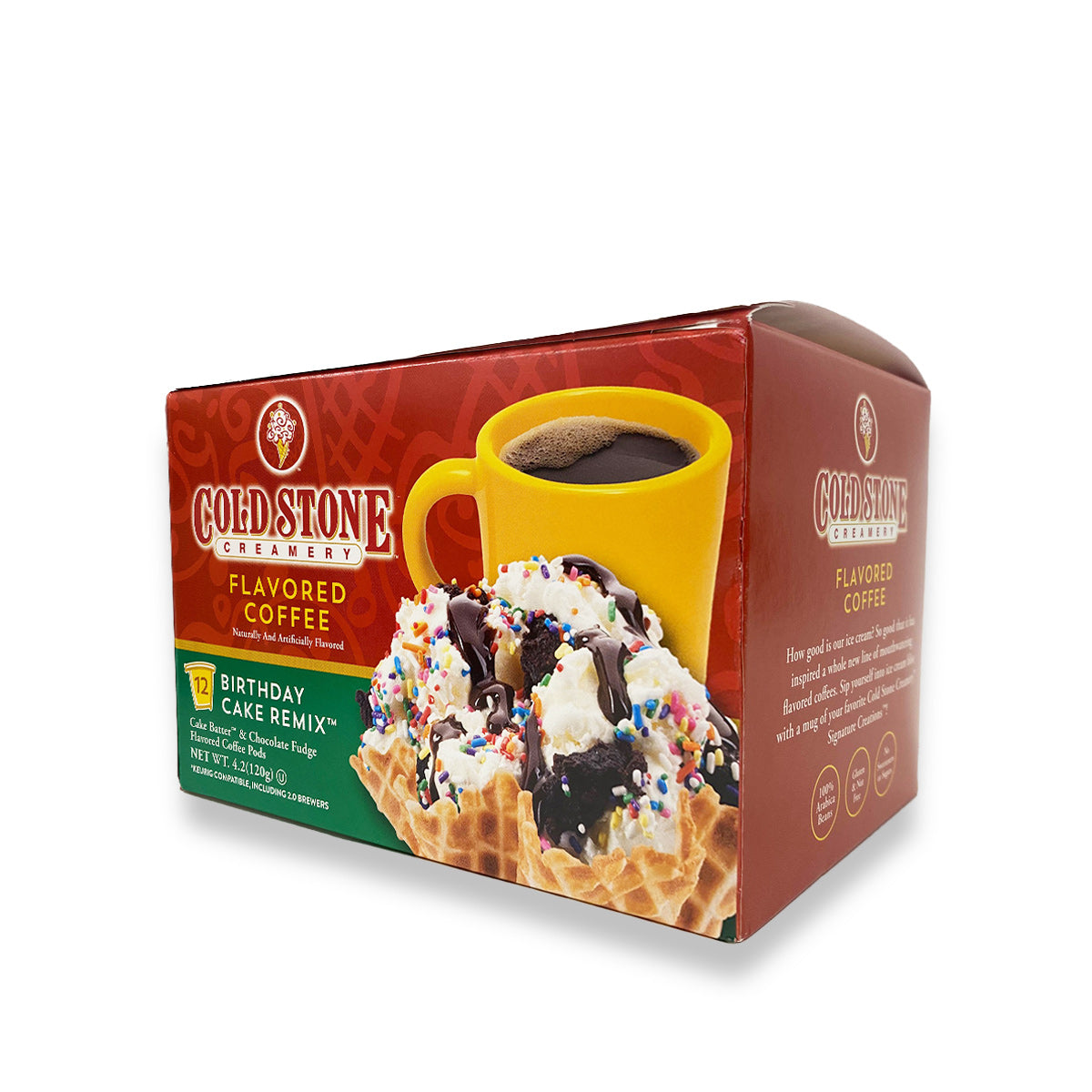 Cold Stone Creamery Birthday Cake Flavored Single-Serve Coffee Pods - 12 Pack | Perfect for Office, Home & Coffee Breaks