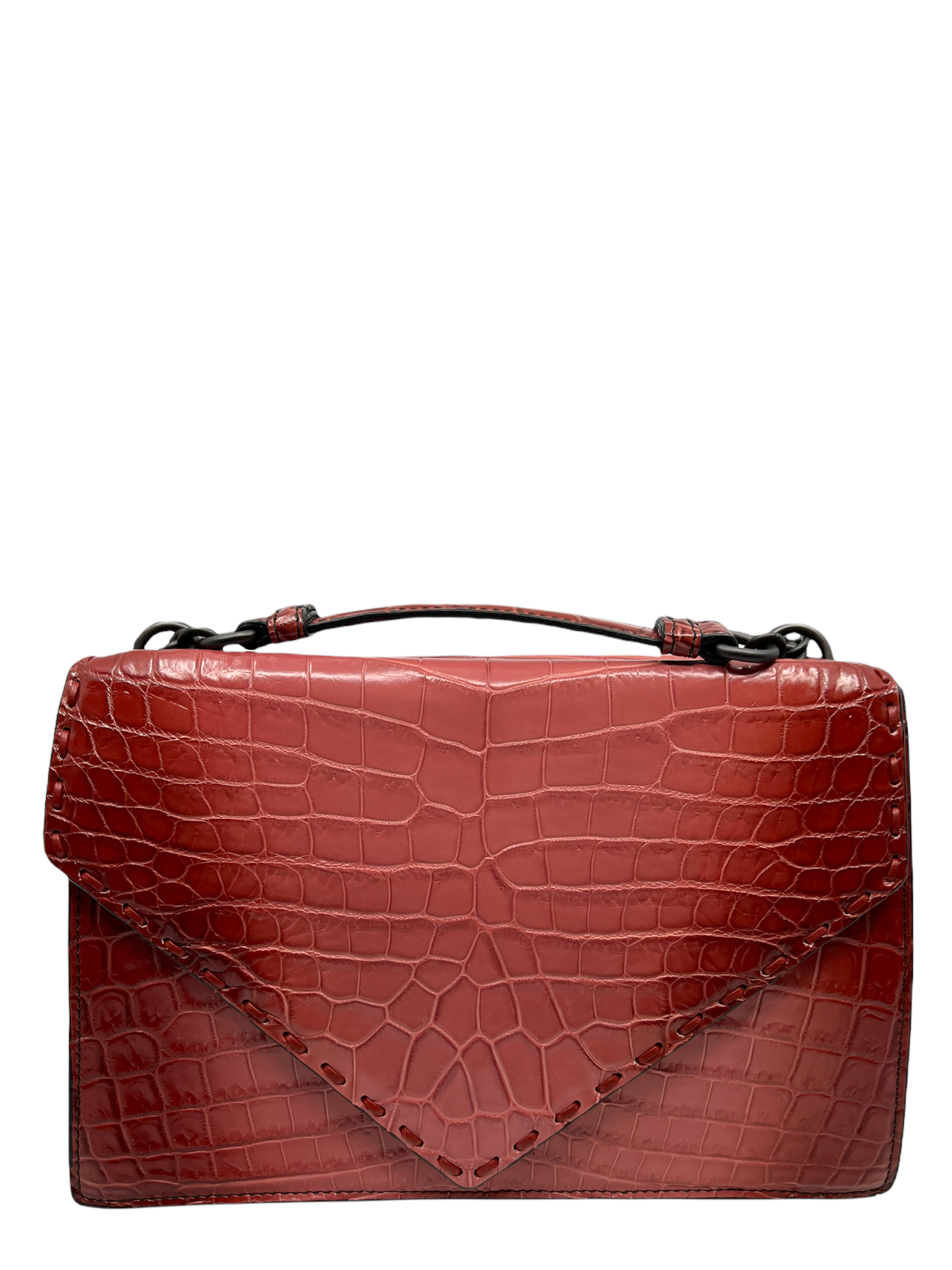 Bottega Veneta Genuine Crocodile Leather Piano Shoulder Bag - Luxury Designer Handbag for Women | Perfect for Evening Events, Parties & Special Occasions