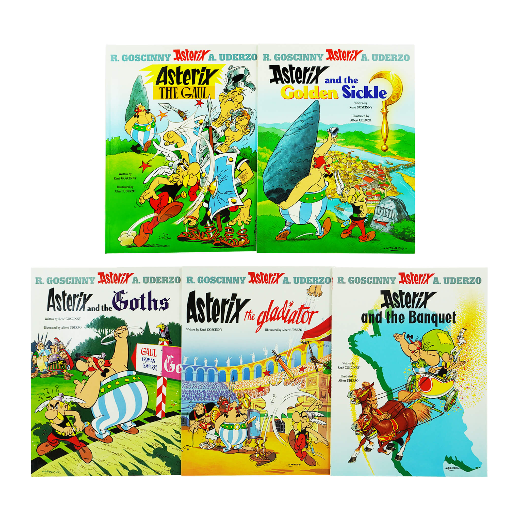 Asterix Series 1 (Books 1-5) by Goscinny & Uderzo - 5 Book Collection Set for Kids Ages 6-11 | Paperback Edition | Perfect for Young Readers, Gifts & Classroom Libraries