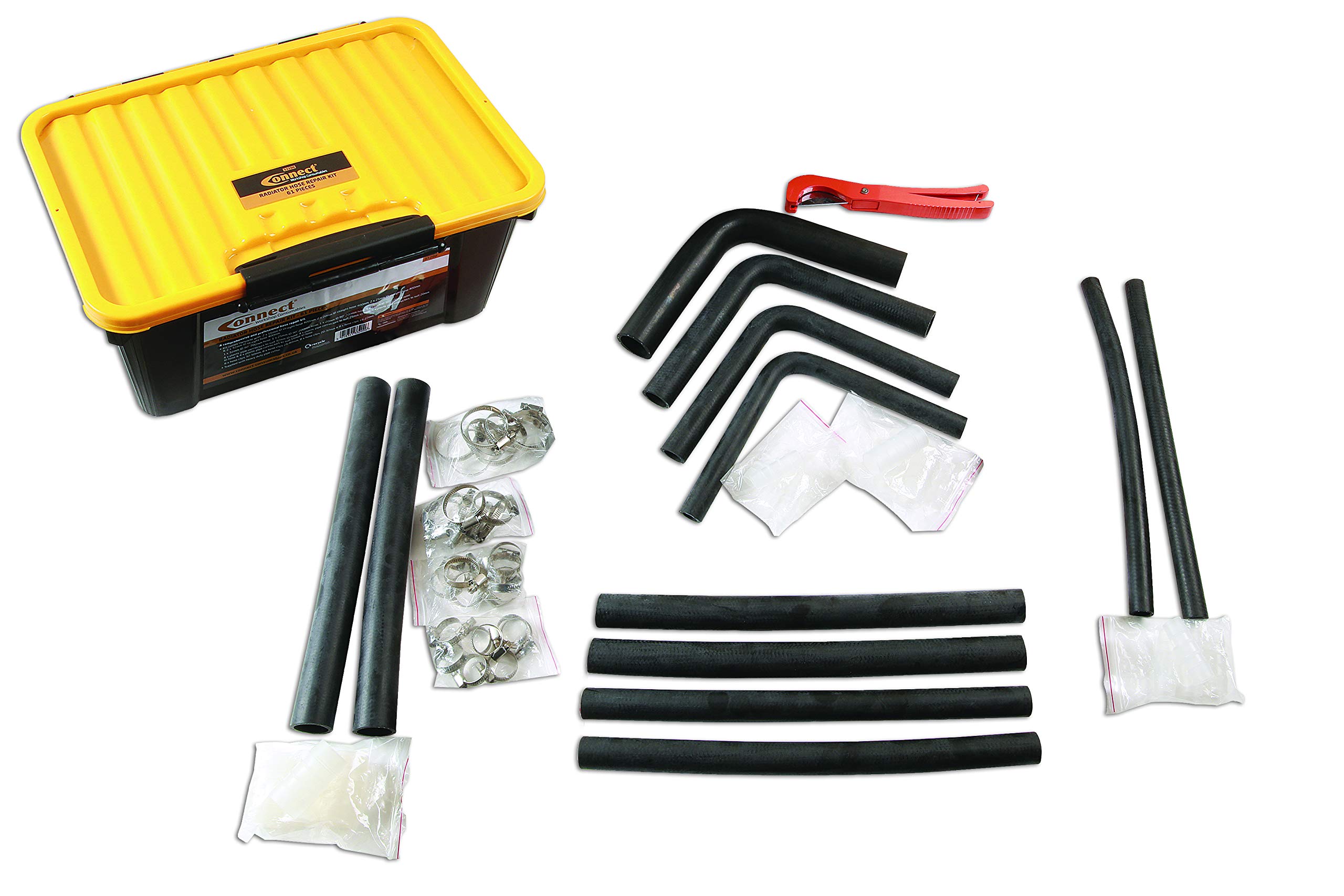 33200 Radiator Hose Repair Kit - 61 Pieces for Car & Truck Cooling System - Fix Leaks & Cracks - Universal Fit for Most Vehicles - DIY Auto Repair & Maintenance